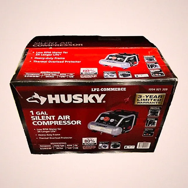 Husky 1 Gal. 135 PSI Portable Electric Quiet Air Compressor