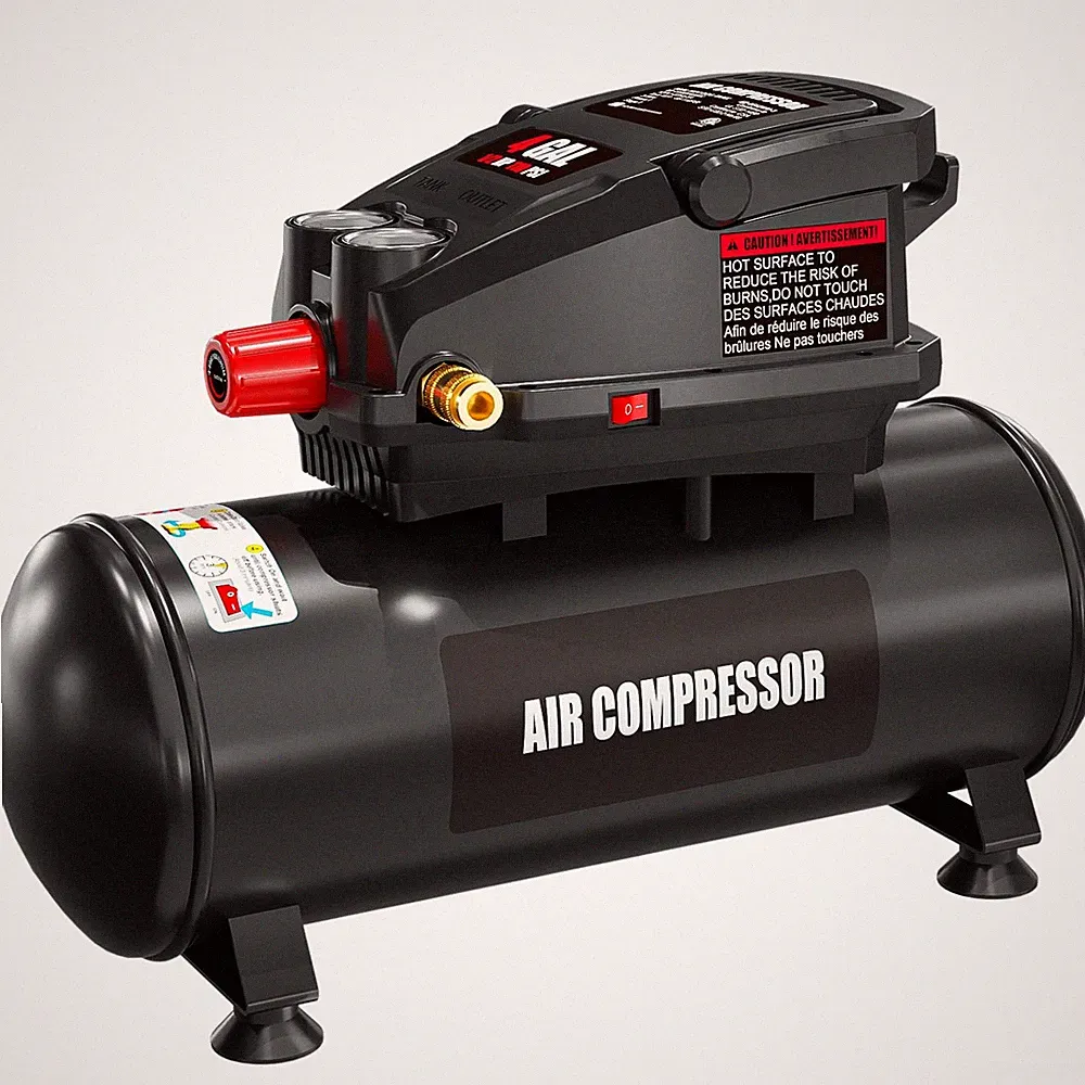 Portable 4-Gallon Oil-Free Air Compressor, 0.5HP Motor, 110 PSI Max