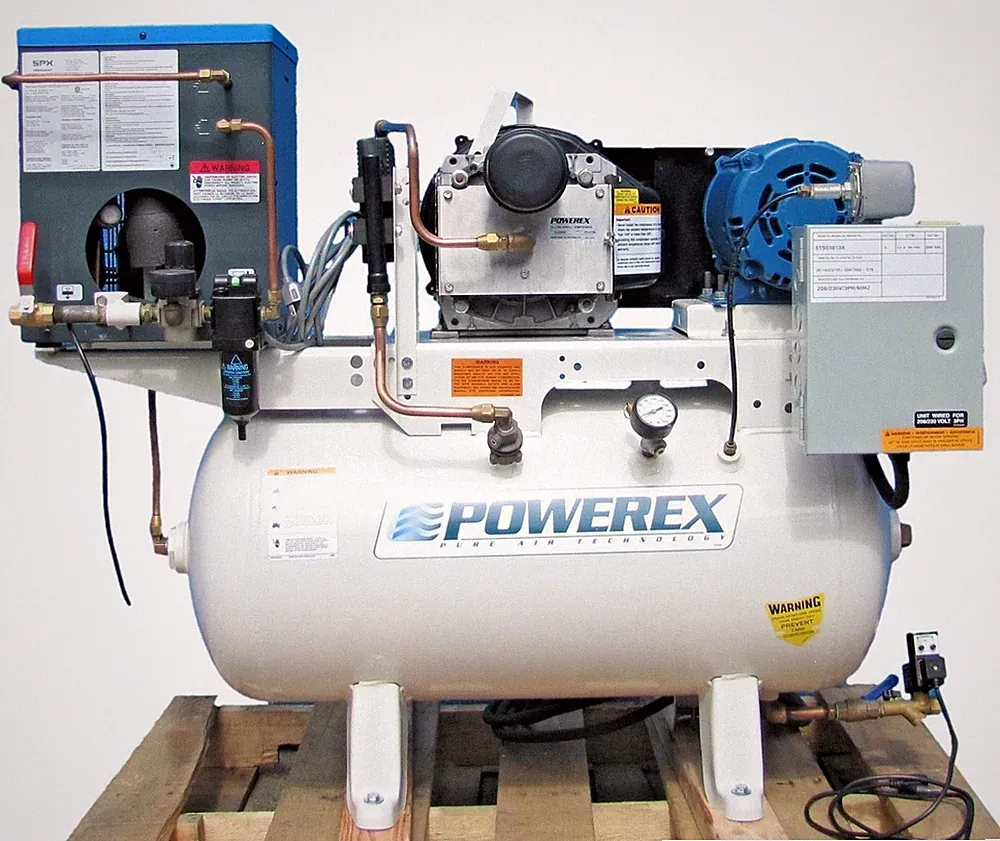Powerex Oilless 3HP Scroll Air Compressor STS030134 with Tank and Air Dryer